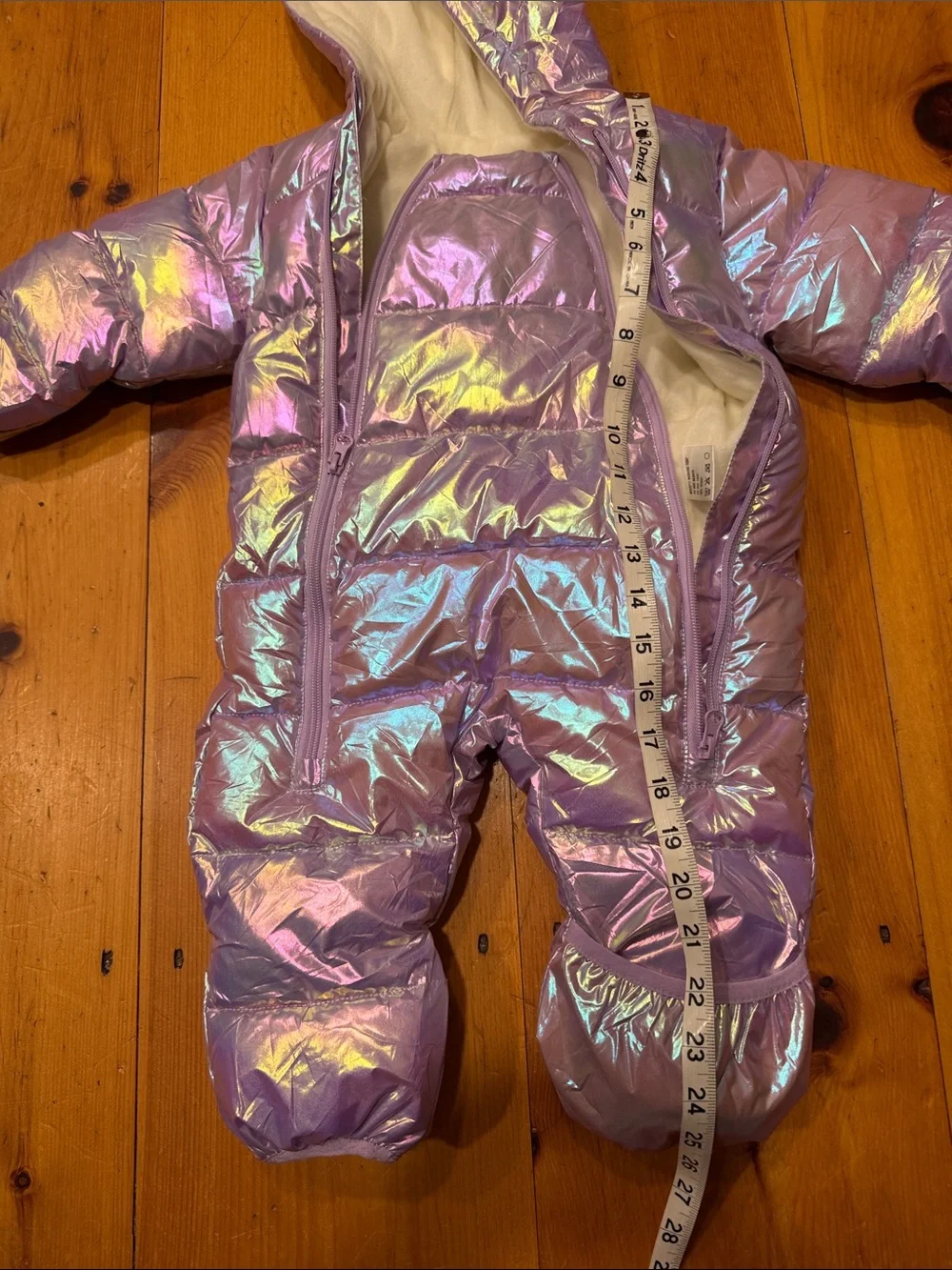 Iridescent Lilac Baby Snowsuit